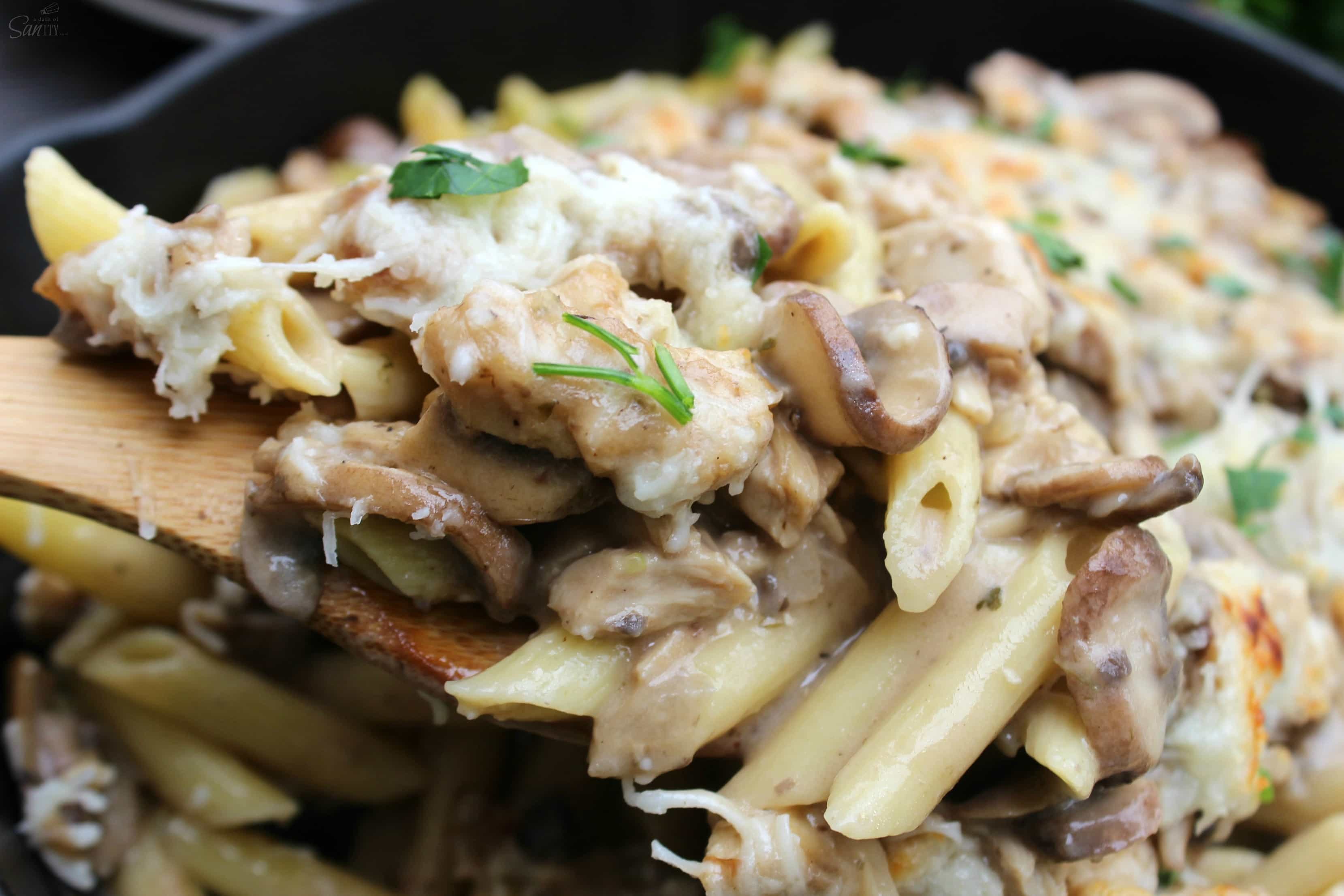 Savor this Chicken Marsala Stroganoff dish made with chicken, mushrooms, and Marsala wine with the classic creamy sauce that a stroganoff typically has.