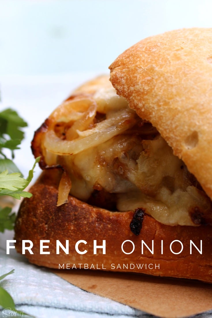 French Onion Meatball Sandwich