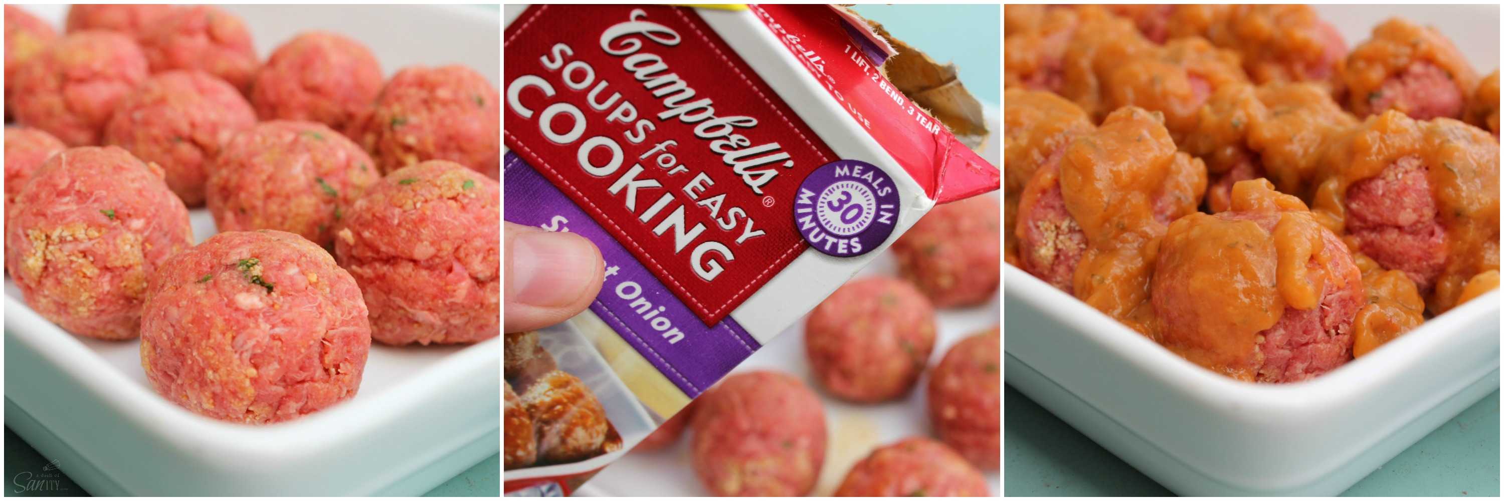 These French Onion Meatball Sandwiches are a cheesy onion-filled sandwich with meatballs. A delicious twist on French Onion Soup, a favorite classic.