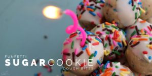 Funfetti Sugar Cookie Dough Bites