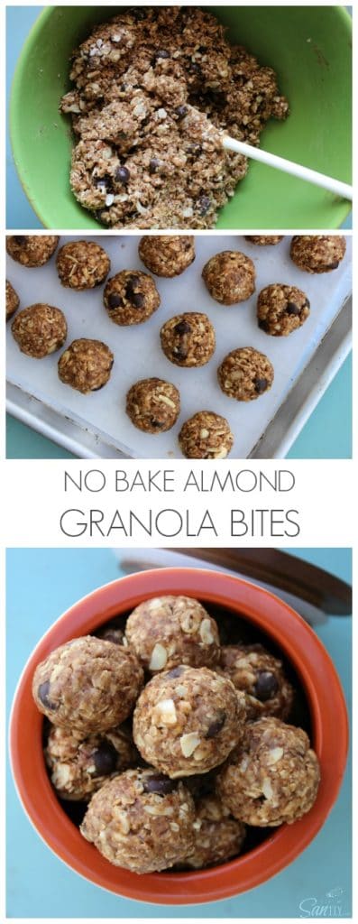 No Bake Almond Granola Bites pin