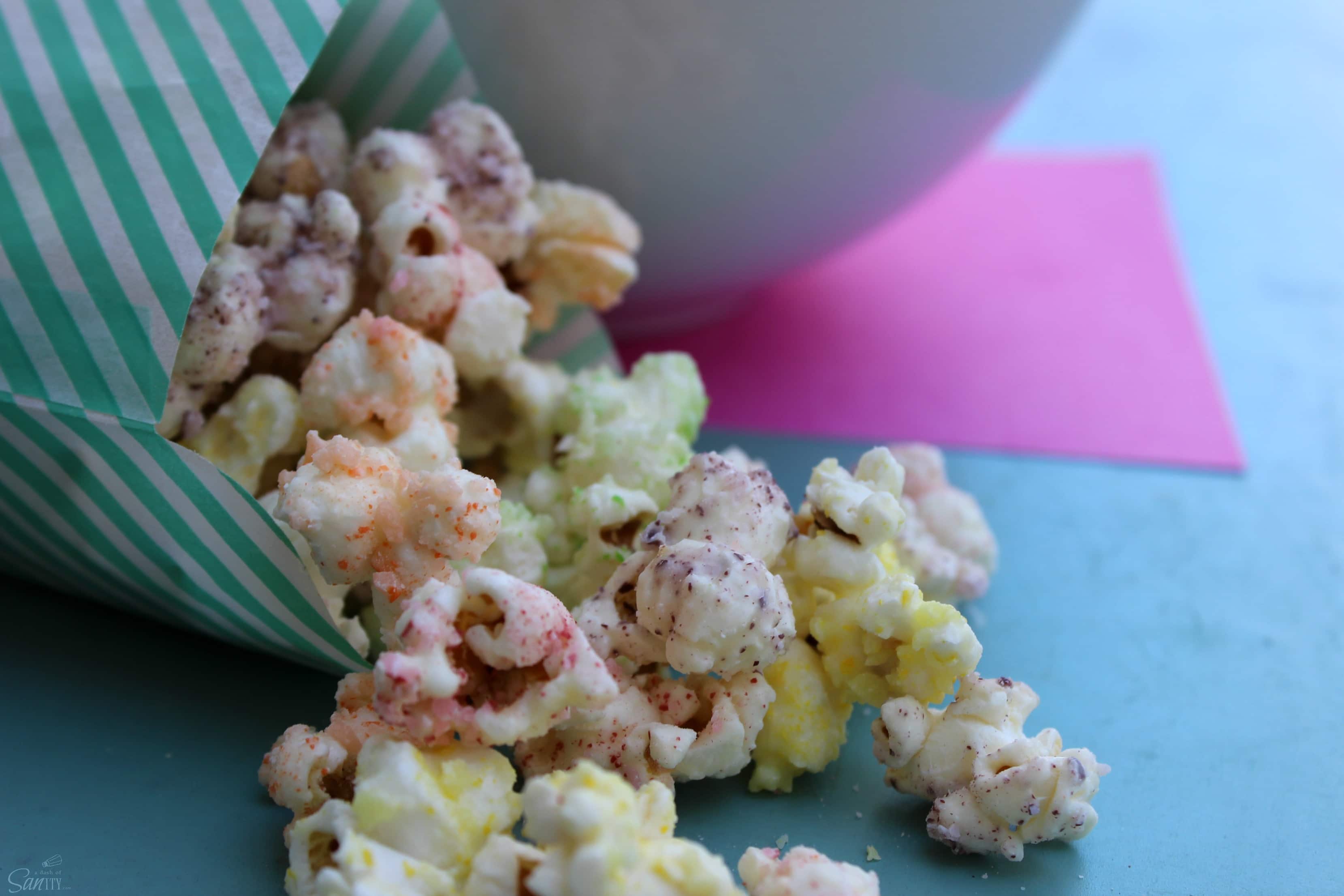 Skittles Popcorn is so easy to make & fun to eat. This enjoyable fruit flavored popcorn will be a fan favorite. Dunk the rainbow, Taste the rainbow. Skittles Popcorn is so easy to make & fun to eat. This enjoyable fruit flavored popcorn will be a fan favorite. Dunk the rainbow, Taste the rainbow.