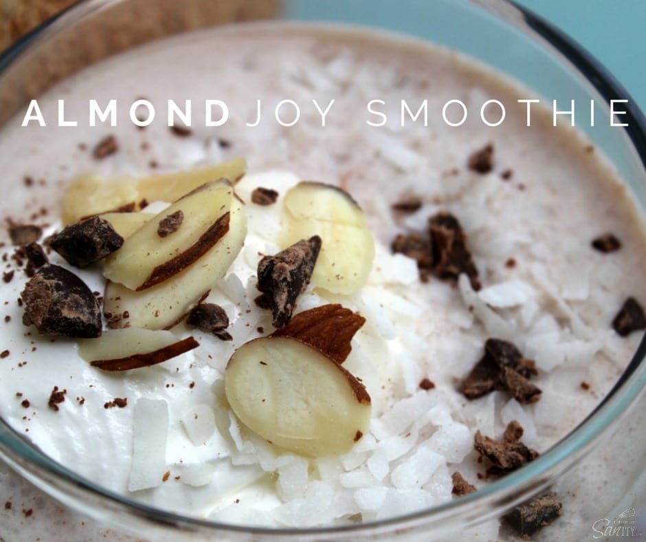 This Almond Joy Smoothie tastes just like the candy bar that it's inspired by. The best part it that it is made with just four simple ingredients.