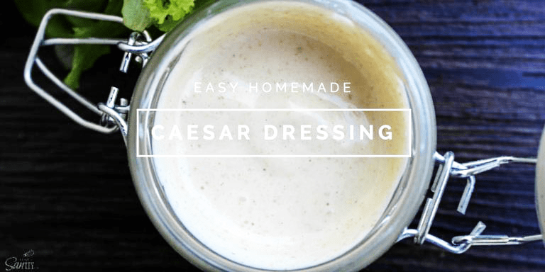 This Easy Homemade Caesar Dressing is easy to make, ready in just 5 minutes and let me tell you, it tastes so much better than store bought Caesar dressing!