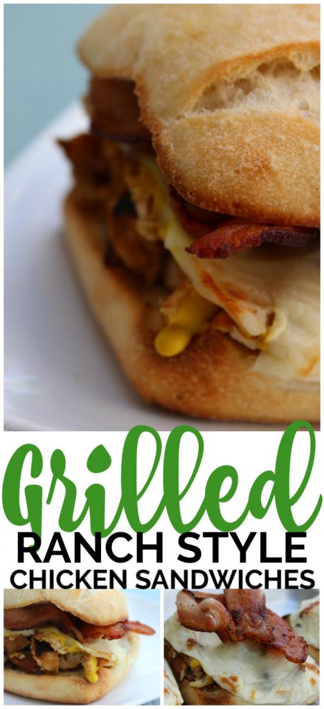 Grilled “Ranch” Style Chicken Sandwiches pinterest image