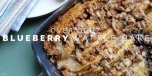 Overnight Blueberry Waffle Bake