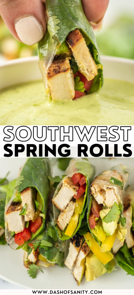 pinterest collage mexican spring rolls with dipping sauce