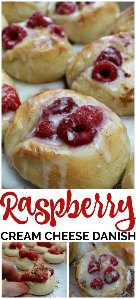Easy Raspberry Cream Cheese Danish pinterest image