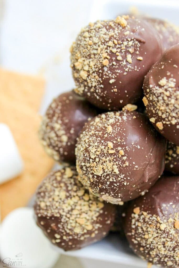 No Bake S’mores Bites in a while bowl