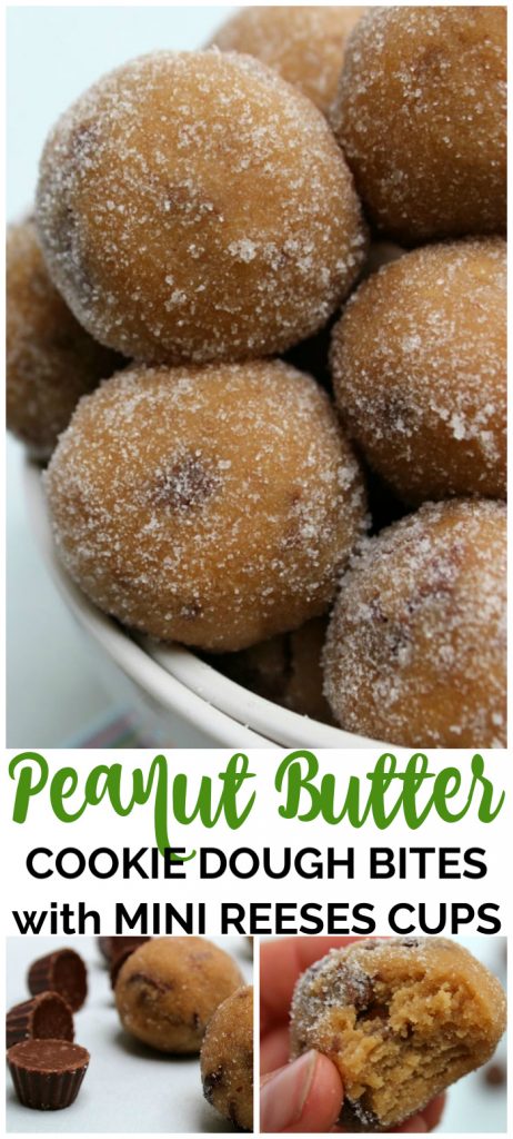 Peanut Butter Cookie Dough Bites Pinterest Image