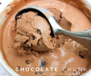 Chocolate Chunk Nutella Ice Cream