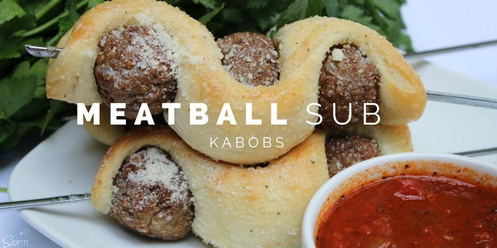 Try these Meatball Sub Kabobs for a fun “twist” on the classic meatball sub. An easy 30 minute meal that the kids are sure to love. 