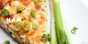 Savory Ham & Swiss Cheesecake