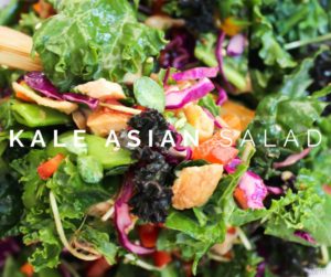 Asian Kale Salad with Sesame Ginger Vinaigrette