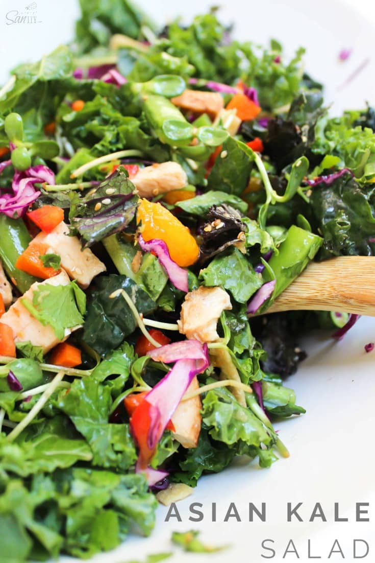 Asian Kale Salad with Sesame Ginger Vinaigrette Recipe