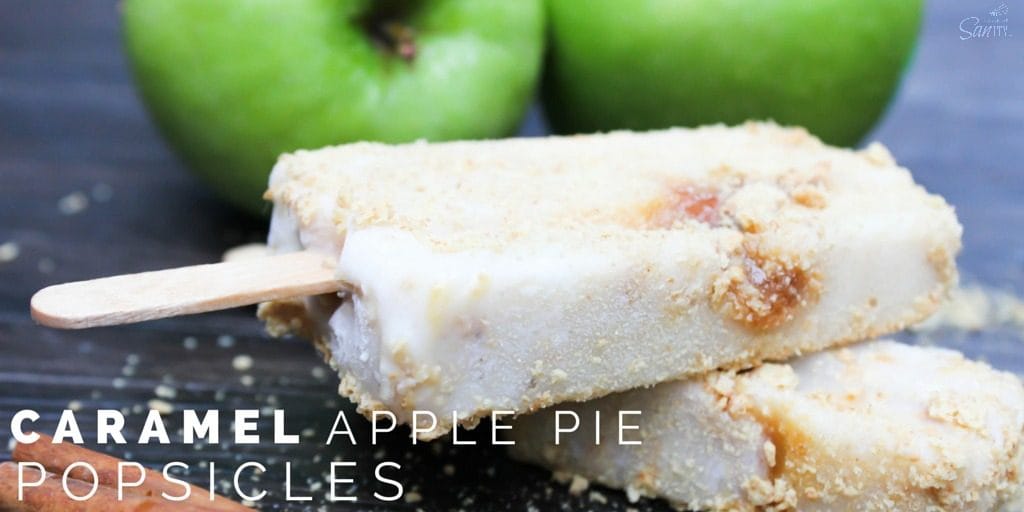 These Caramel Apple Pie Popsicles are made with yogurt, granola, cinnamon, and a dash of caramel. These creamy popsicles a perfect summer afternoon snack. Caramel Apple Pie Popsicle Twitter