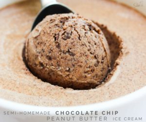 Semi-Homemade Chocolate Chip Peanut Butter Ice Cream