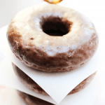 stack of chocolate glazed donuts