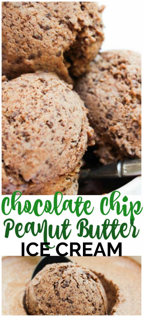 Semi-Homemade Chocolate Chip Peanut Butter Ice Cream pinterest image