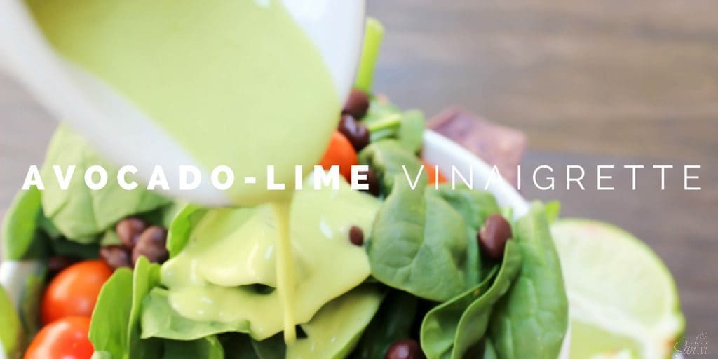 Avocado-Lime Vinaigrette is a bright, fresh, and healthy dressing that can be served with a salad or as a fantastic dip for chips and vegetables. 