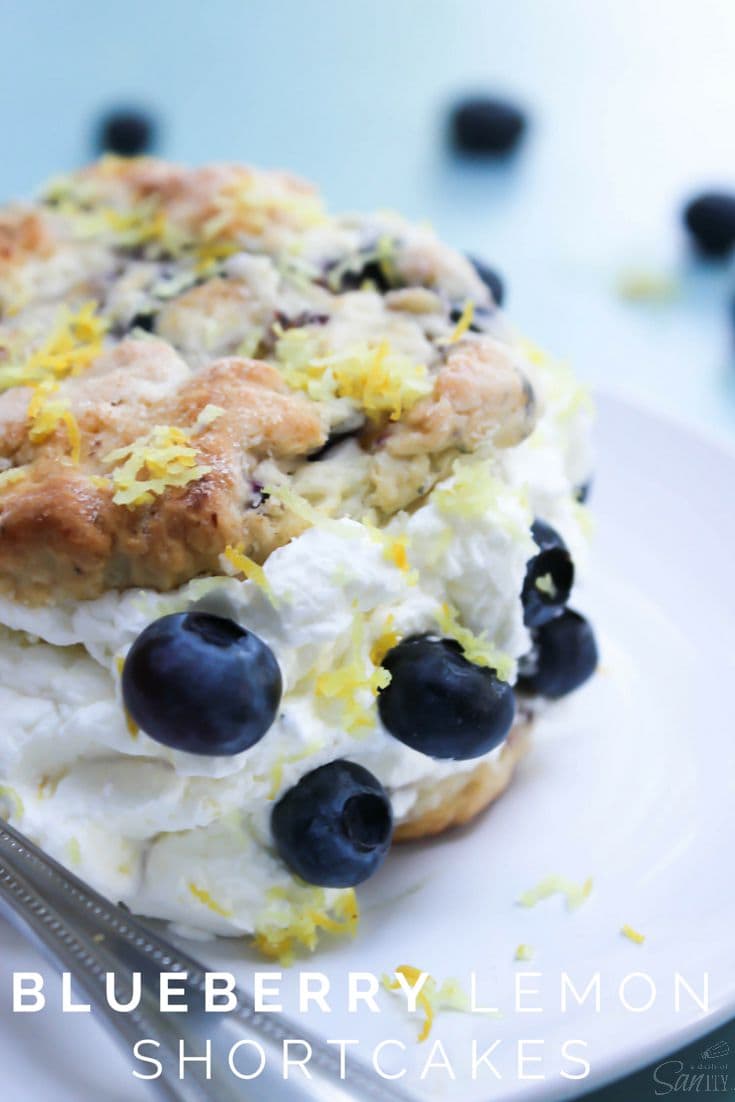 Blueberry Lemon Shortcakes are buttery, not overly sweet fresh blueberry & lemon shortcakes. Filled with delicious lemon whipped cream & fresh blueberries. Blueberry Lemon Shortcakes