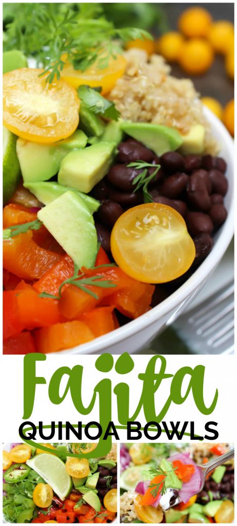Fajita Quinoa Bowls pinterest image