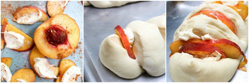 Peaches & Cream Bread is delicious gourmet bread filled with peaches, mascarpone cheese, cinnamon, & sugar. It's a gorgeous addition to your morning table. 