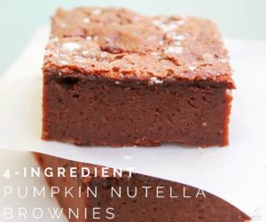4-Ingredient Pumpkin Nutella Brownies – Gluten Free