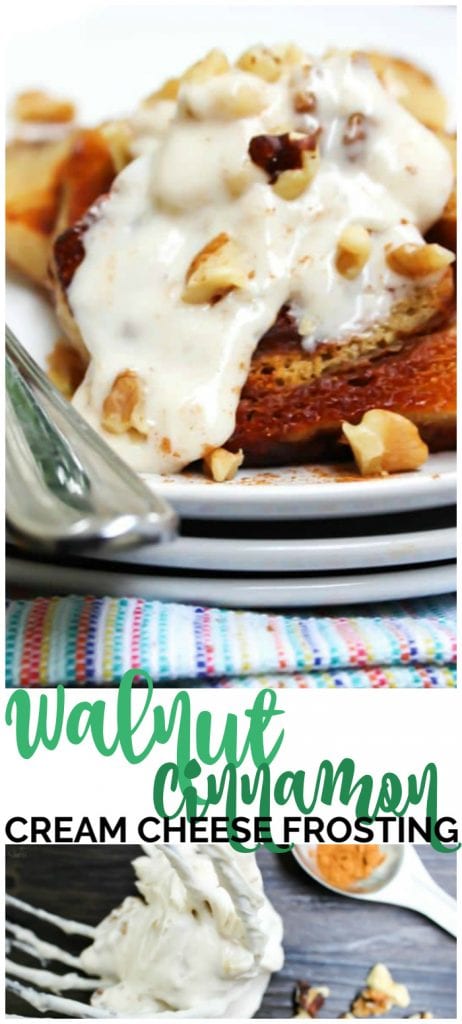 Cinnamon Walnut Cream Cheese Frosting pinterest image