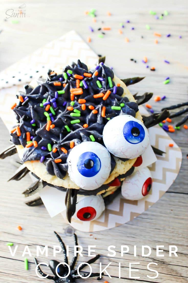 These Vampire Spider Cookies will be sure to leave your fall goblins or ghosts in a giggle of a fright. Your kids will just love these fun festive treats. These Vampire Spider Cookies will be sure to leave your fall goblins or ghosts in a giggle of a fright. Your kids will just love these fun festive treats.
