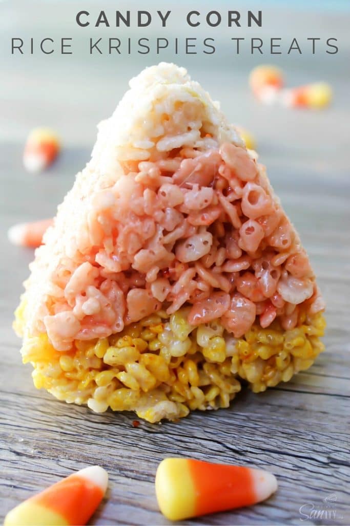 Candy Corn Rice Krispie Treats.