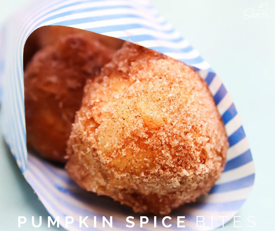 small treat bag of pumpkin spice donut bites