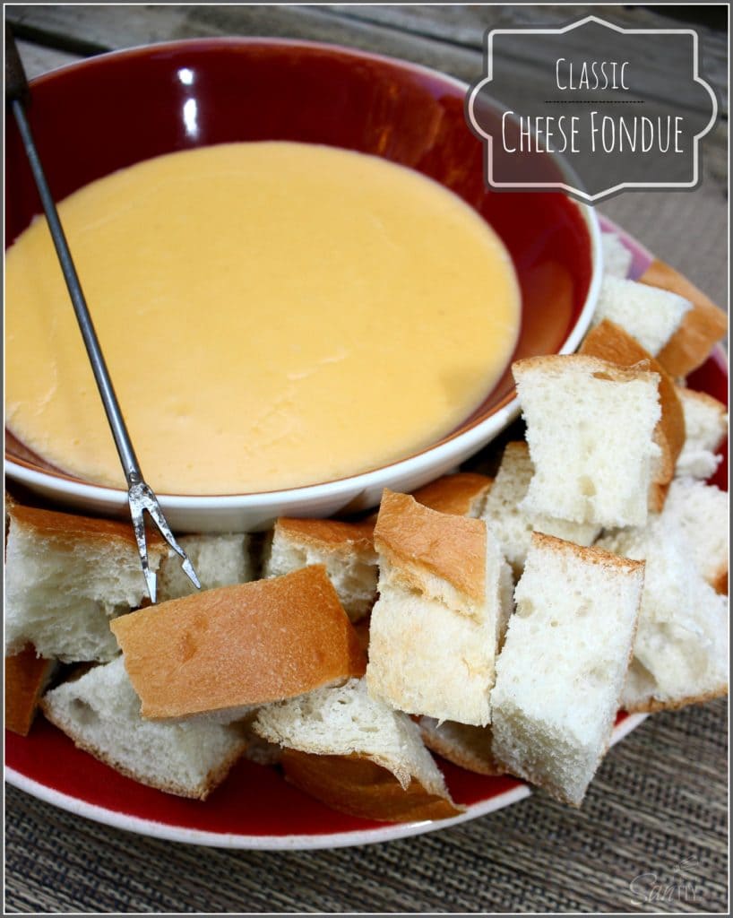 Cheese Fondue with french bread 