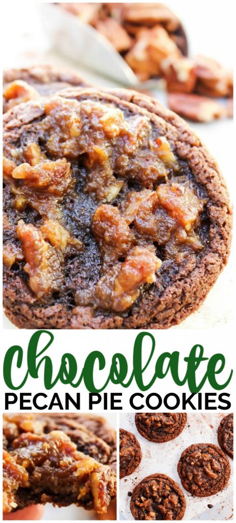 Chocolate Pecan Pie Cookies pinterest image