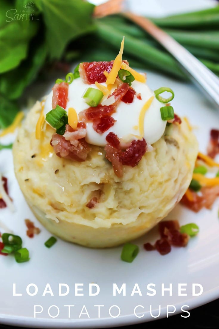 These Loaded Mashed Potato Cups are perfect for holiday gatherings. Easy to serve & prepare and are loaded with everything that is good - bacon and cheese.