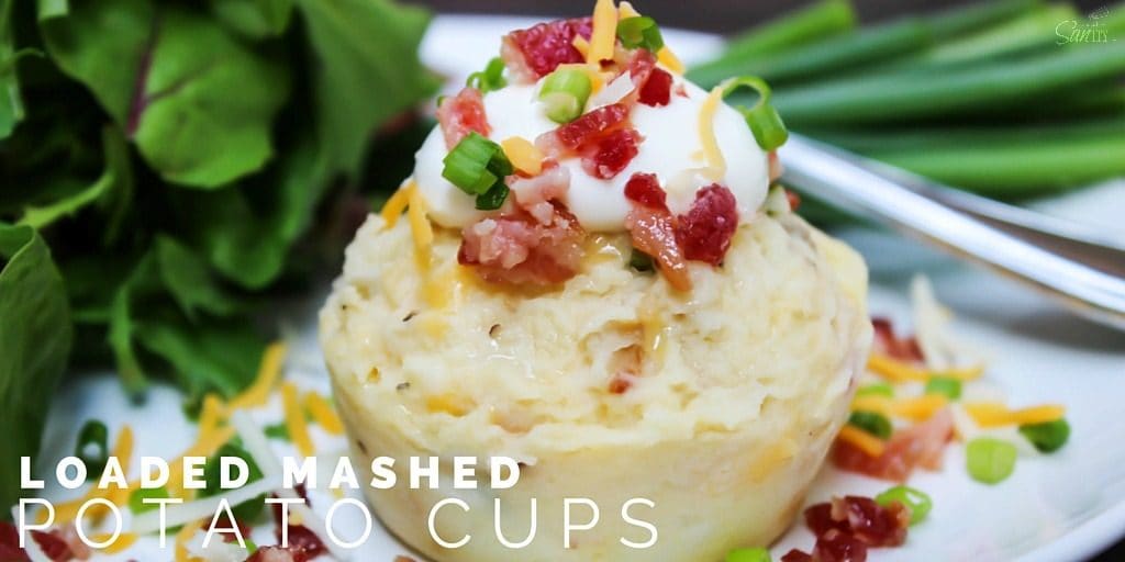 These Loaded Mashed Potato Cups are perfect for holiday gatherings. Easy to serve & prepare and are loaded with everything that is good - bacon and cheese.