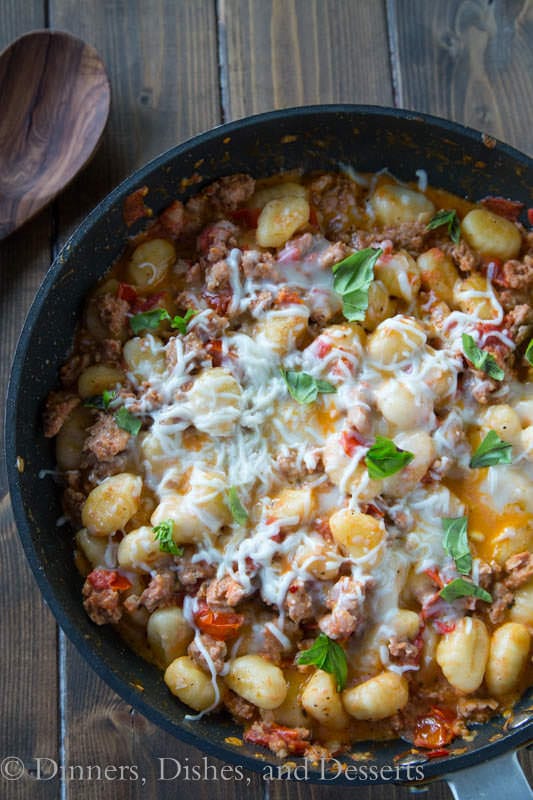 Cheesy-Sausage-Gnocchi-Skillet