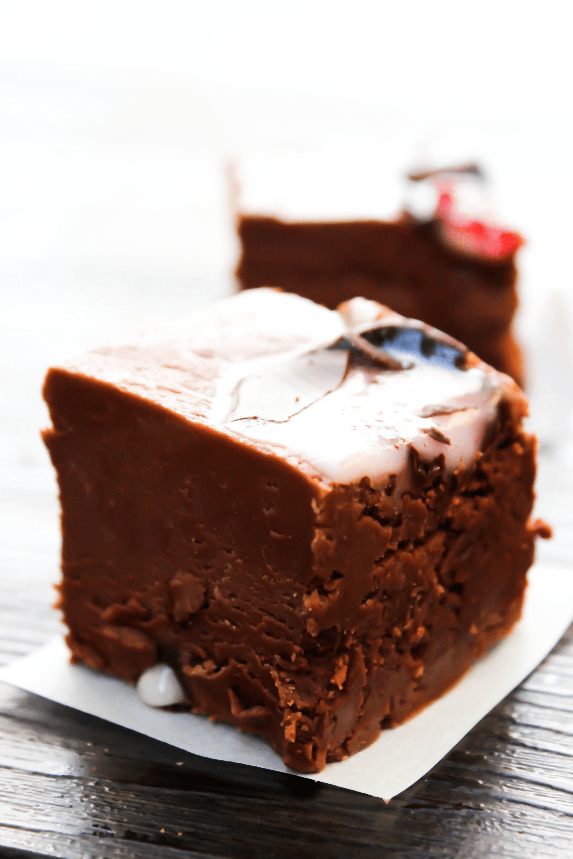 Chocolate Covered Cherries Fudge makes the perfect holiday treat. Taking chocolate covered cherries and placing them in the center of every fudgey bited
