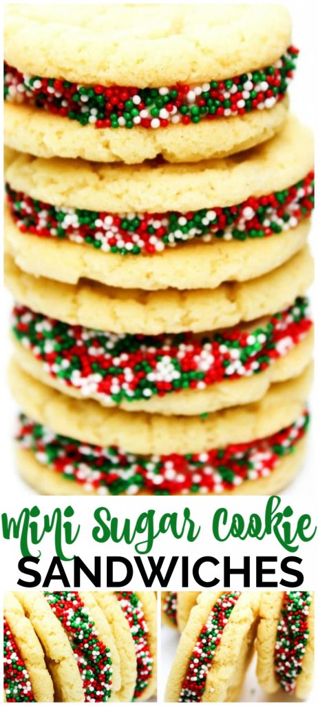 Mini Sugar Cookie Sandwiches pinterest image