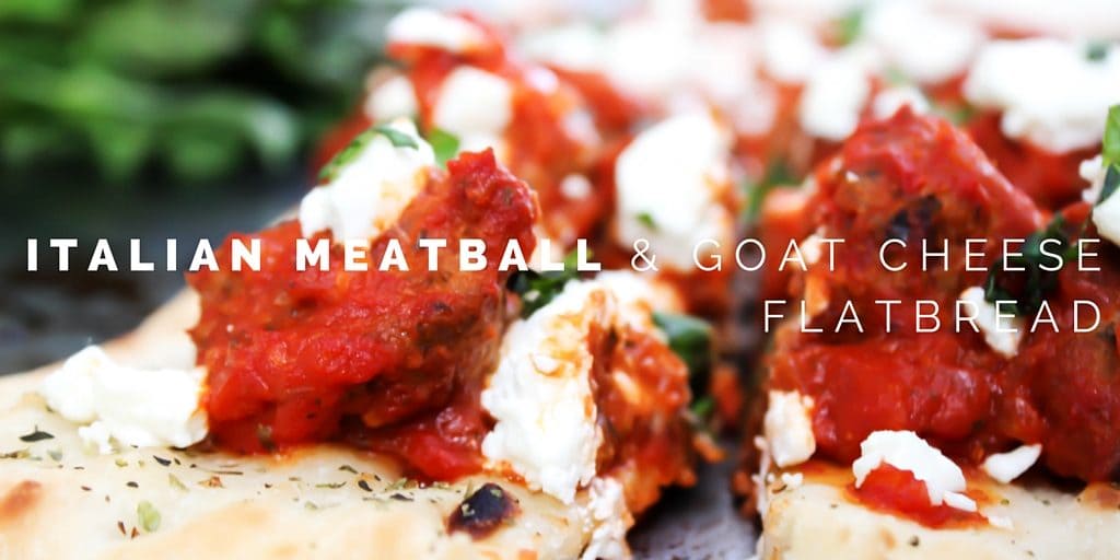 Italian Meatball & Goat Cheese Flatbread is an elegant, yet simple flatbread that can be served as appetizer or devoured as a meal.