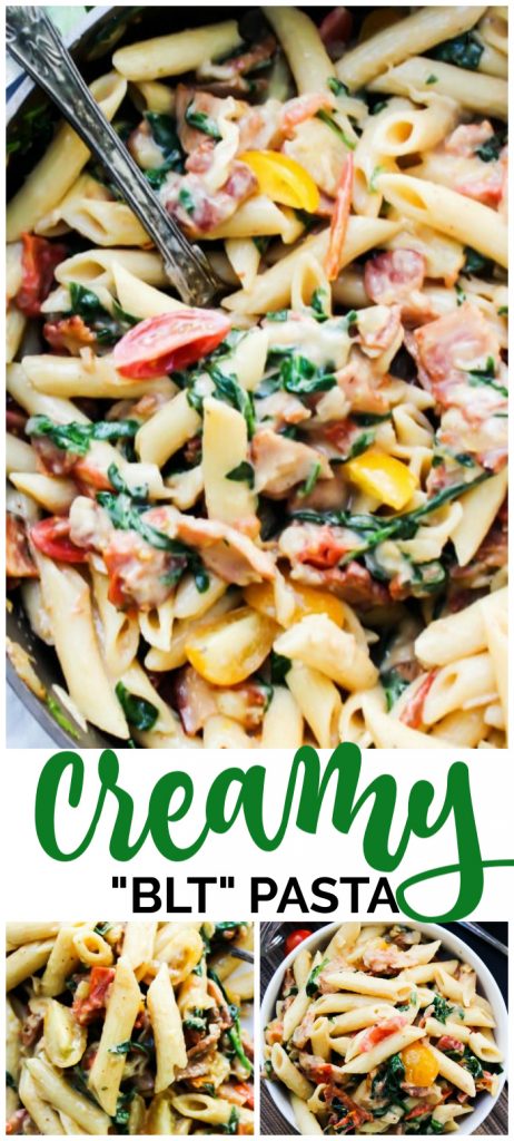 Creamy BLT Pasta pinterest image