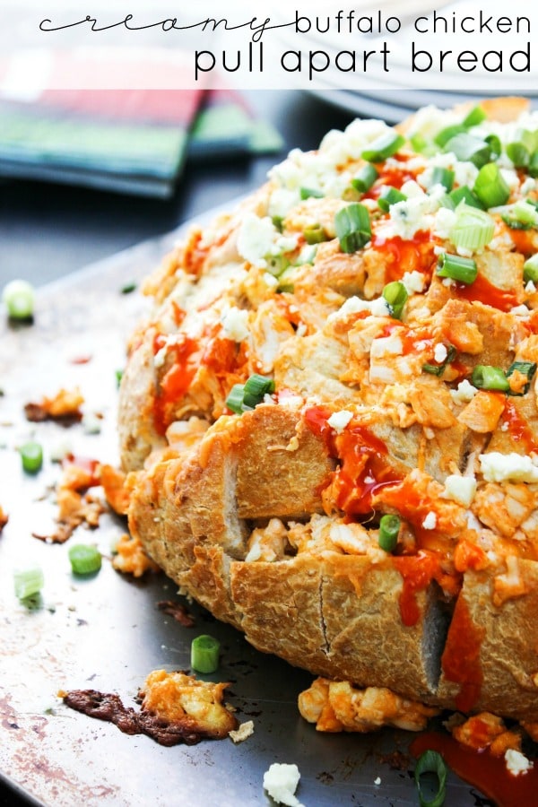 Creamy Buffalo Chicken Pull Apart Bread