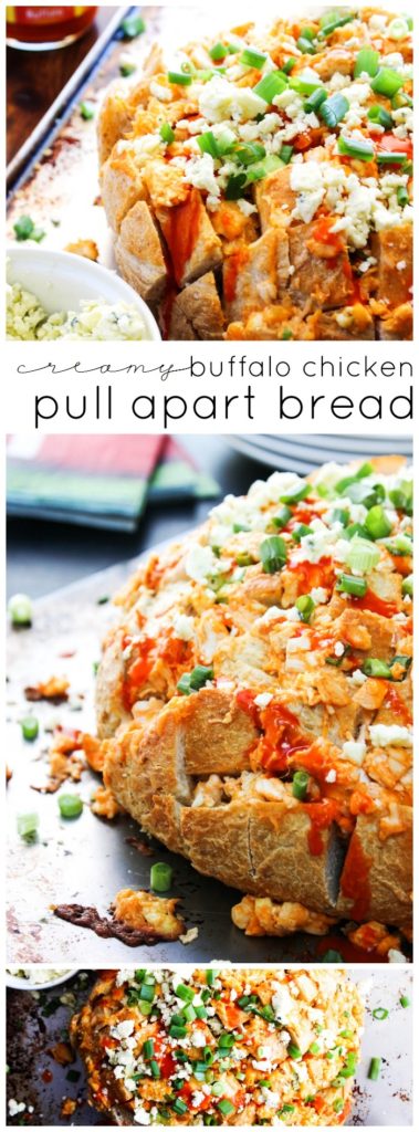 Creamy Buffalo Chicken Pull Apart LONG PIN