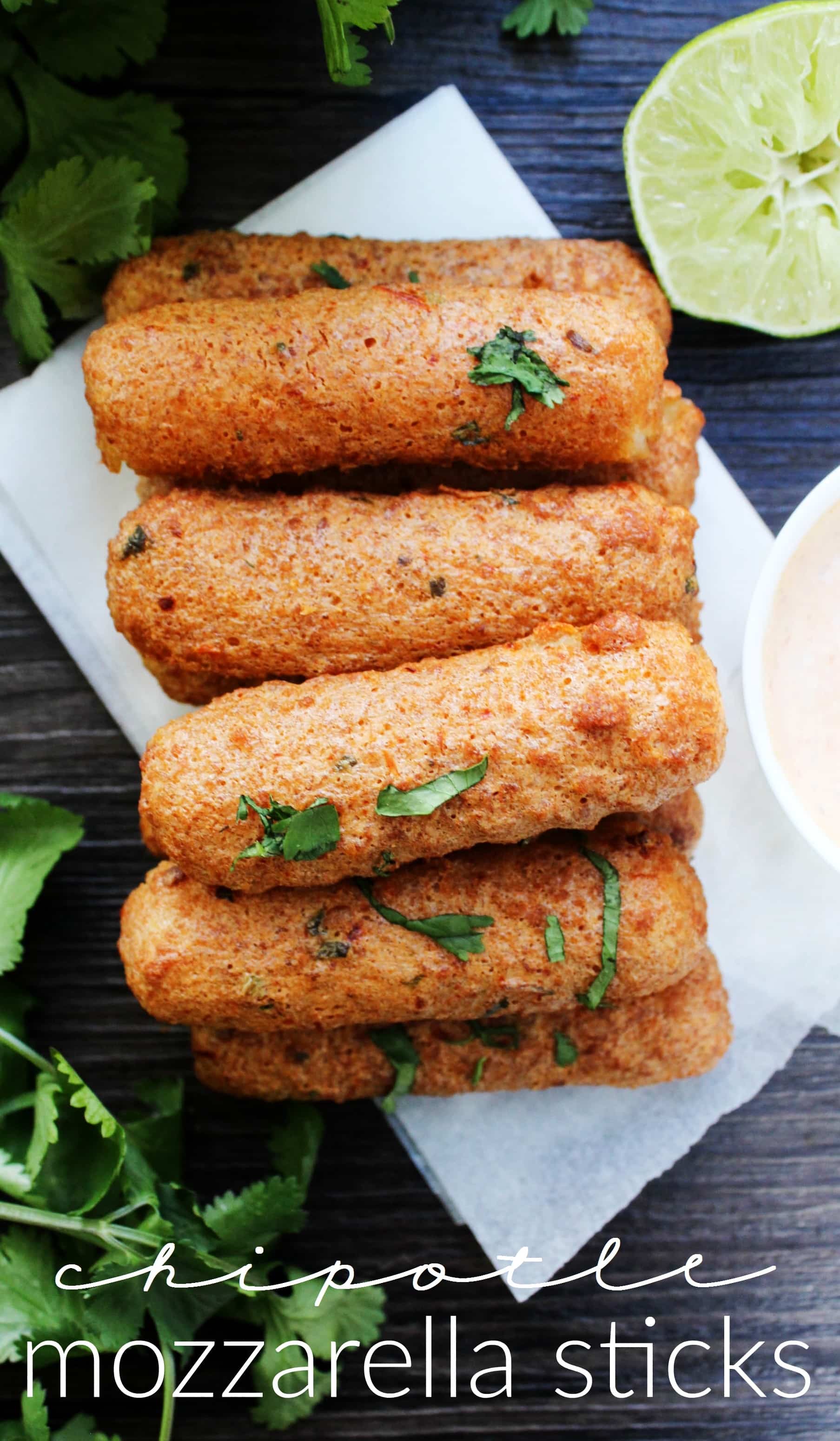 These easy to make Chipotle Mozzarella Sticks prove that big, bold flavors can come in bite-sized packages. They make a tasty, cheesy, and spicy appetizer.