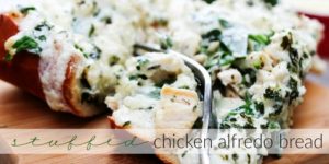 Stuffed Chicken Alfredo Bread