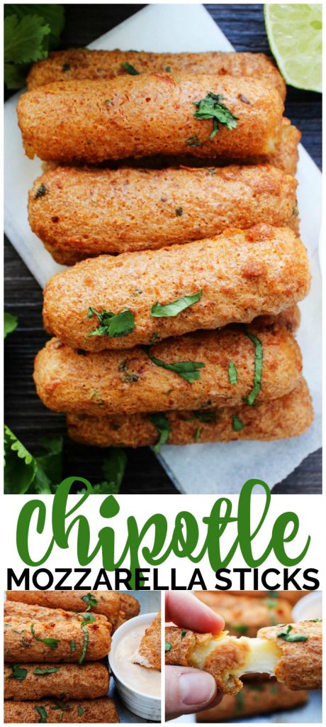 Chipotle Mozzarella Sticks pinterest image