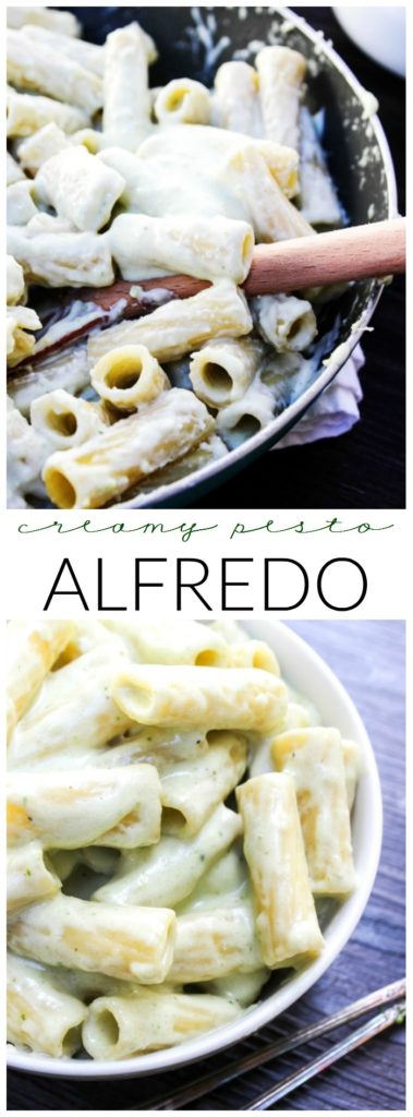This Creamy Pesto Alfredo is an easy 20-minute meal made with pesto, Parmesan cheese, cream cheese, and heavy cream. You can’t get much cheesier than this. This Creamy Pesto Alfredo is an easy 20-minute meal made with pesto, Parmesan cheese, cream cheese, and heavy cream. You can’t get much cheesier than this.