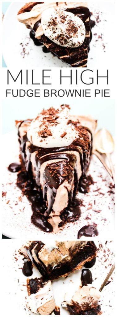 Mile High Fudge Brownie Pie LONG PIN