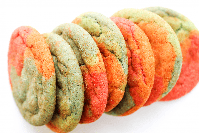 These Rainbow Snickerdoodle Cookies are soft, chewy snickerdoodle cookies that are a fun twist, making this a festive treat for the kiddos.