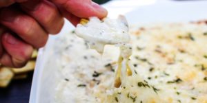 “Skinny” Chicken Alfredo Dip